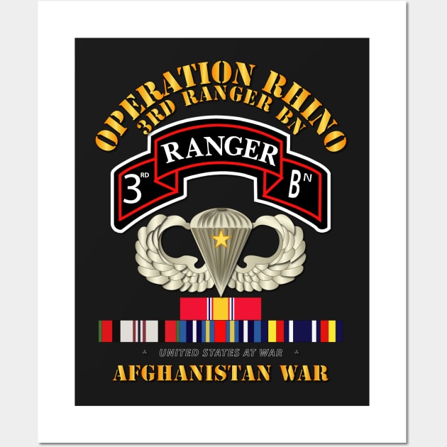 Operation Rhino - Afghanistan - 3rd Ranger Bn w SVC Wall Art by twix123844